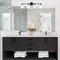 Designers Fountain Bronson 31.75in 4-Light Matte Black Transitional Indoor Vanity Light with Etched Glass Shades D278M-4B-MB - alternate 2